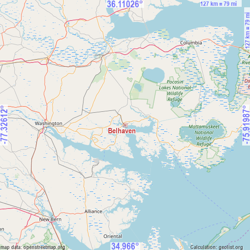 Belhaven on map