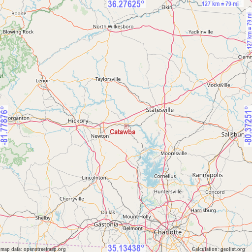 Catawba on map