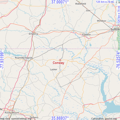 Conway on map
