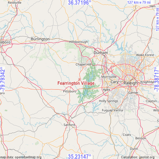 Fearrington Village on map