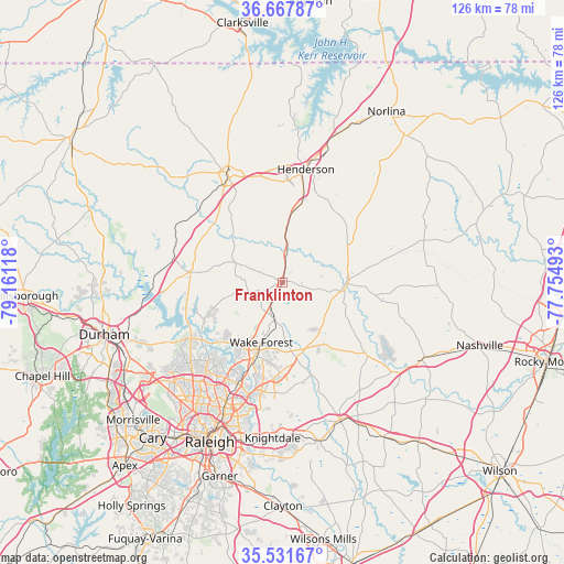 Franklinton on map