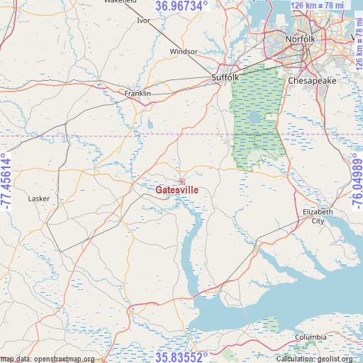 Gatesville on map