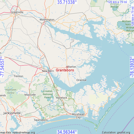Grantsboro on map