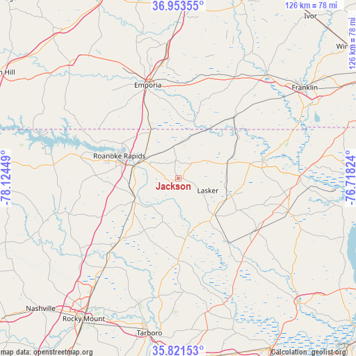 Jackson on map