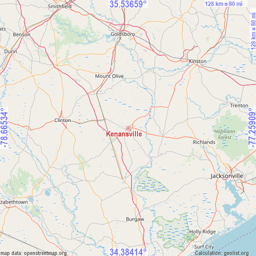 Kenansville on map