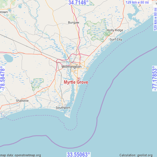 Myrtle Grove on map