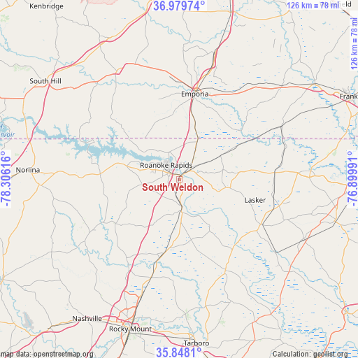 South Weldon on map