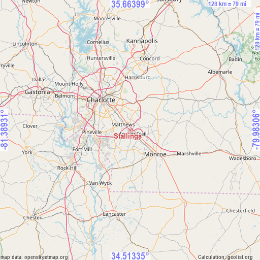 Stallings on map