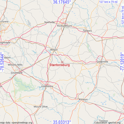 Stantonsburg on map