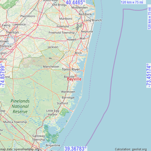 Bayville on map