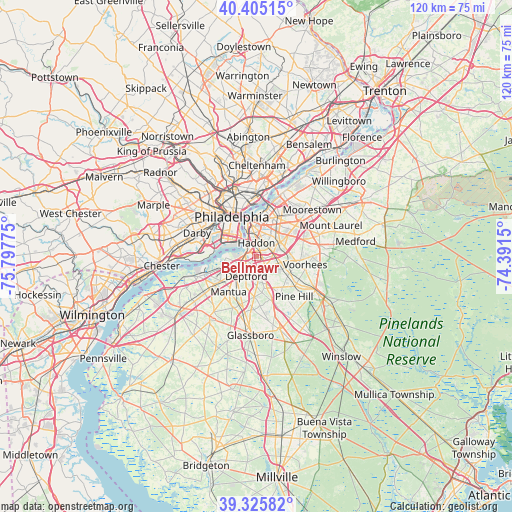 Bellmawr on map