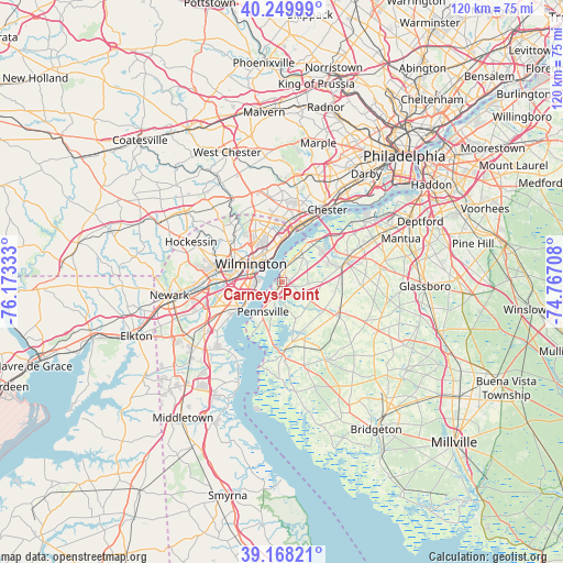 Carneys Point on map