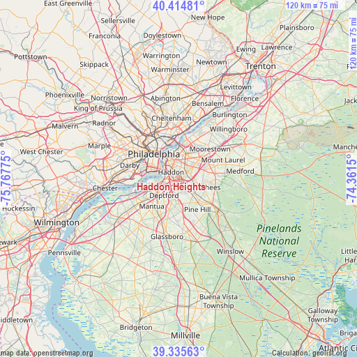 Haddon Heights on map