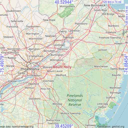 Mount Holly on map