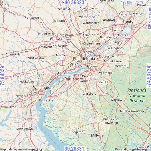 Paulsboro on map