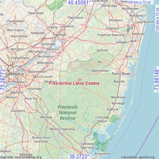 Presidential Lakes Estates on map