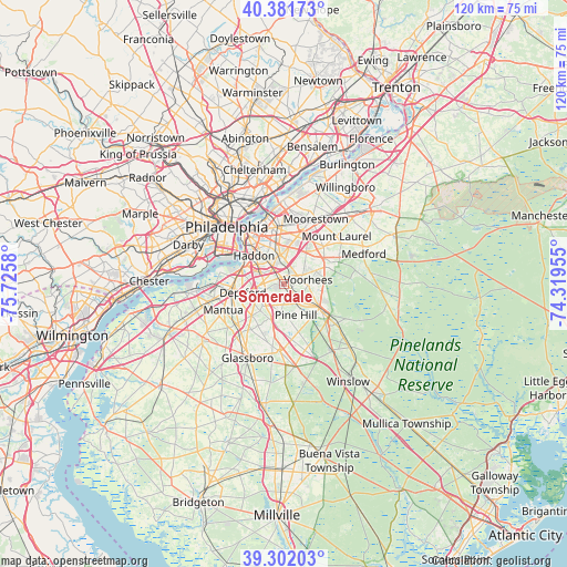 Somerdale on map