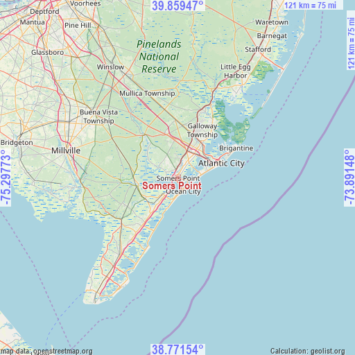 Somers Point on map