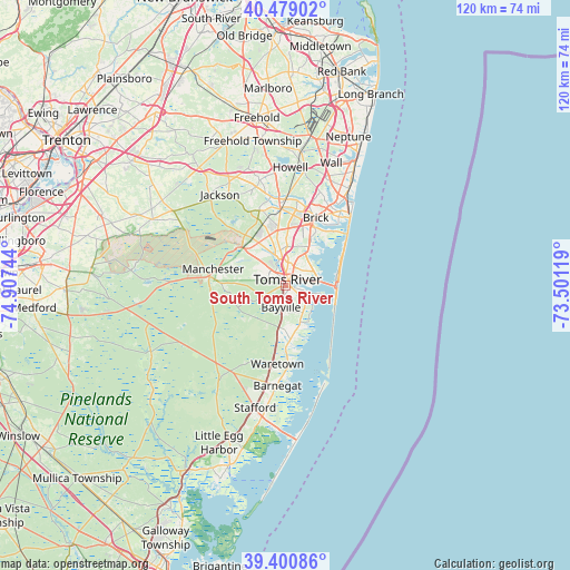 South Toms River on map