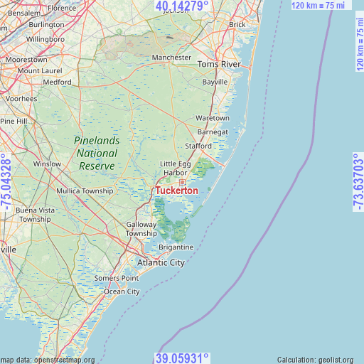 Tuckerton on map