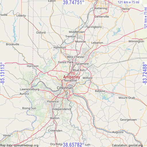 Amberley on map