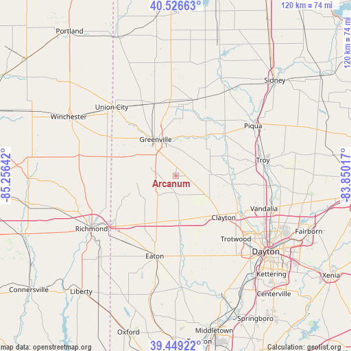 Arcanum on map