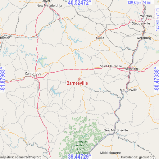 Barnesville on map