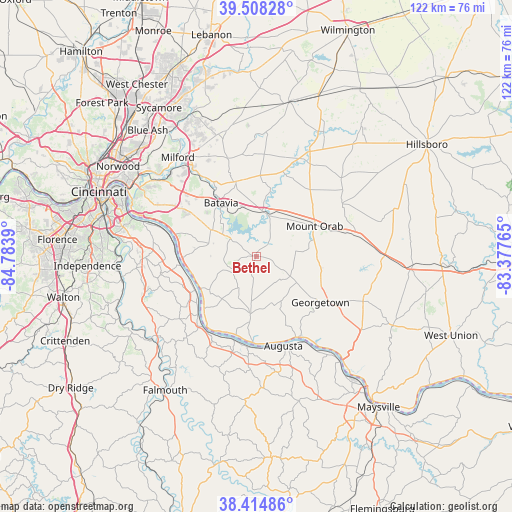 Bethel on map