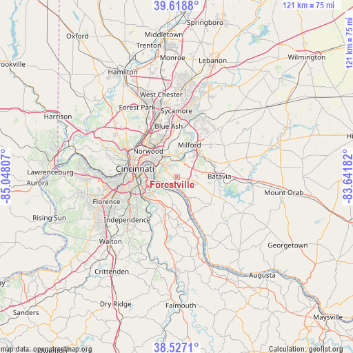 Forestville on map