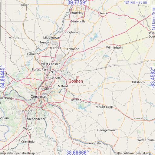 Goshen on map