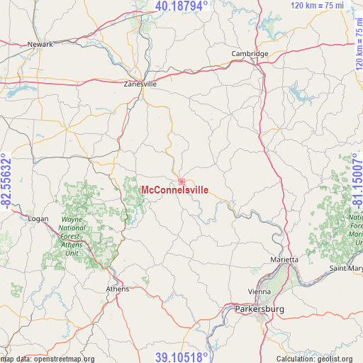 McConnelsville on map