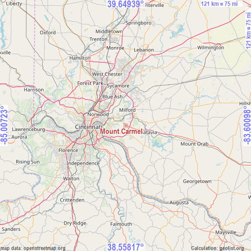 Mount Carmel on map