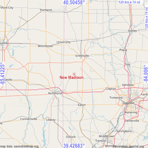 New Madison on map