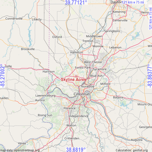 Skyline Acres on map