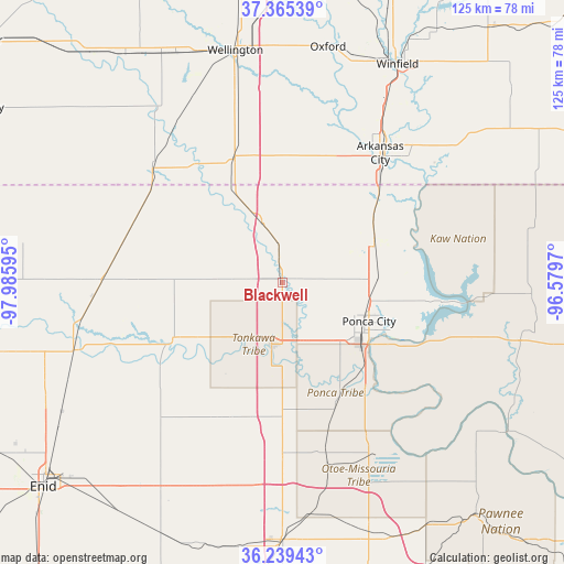 Blackwell on map