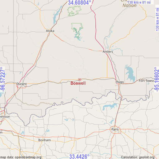 Boswell on map