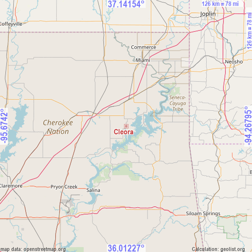 Cleora on map