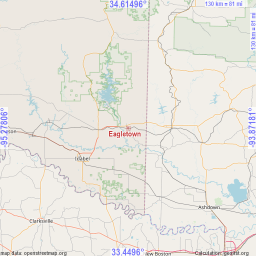 Eagletown on map