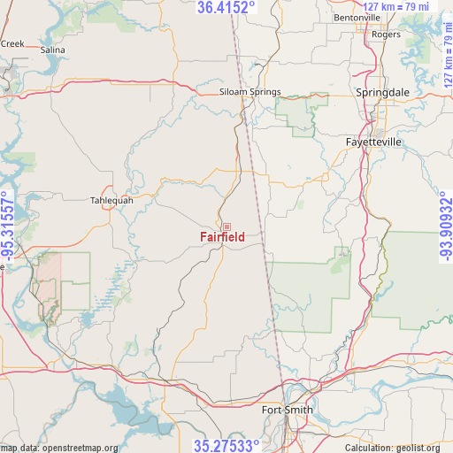 Fairfield on map