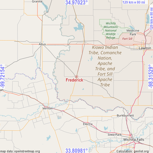 Frederick on map