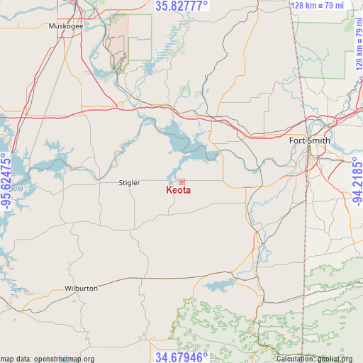 Keota on map