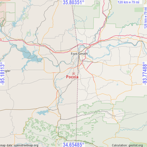 Pocola on map