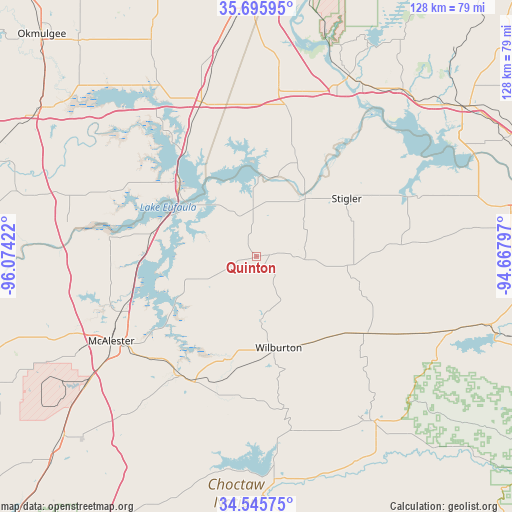 Quinton on map