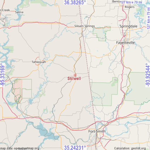 Stilwell on map