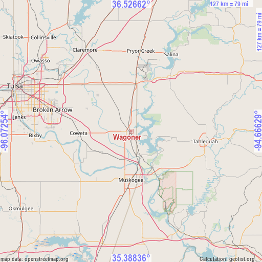 Wagoner on map