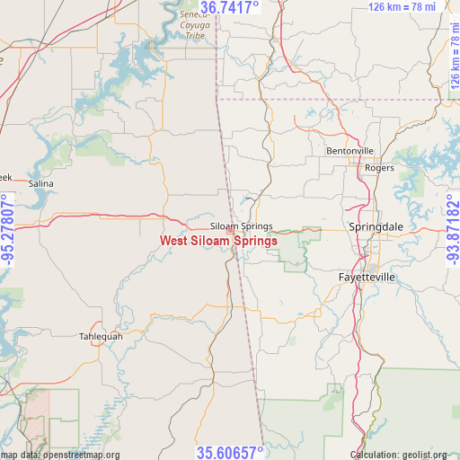 West Siloam Springs on map