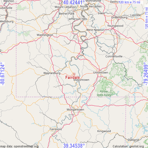 Fairdale on map