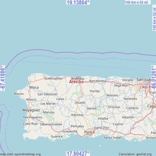 Arecibo on map