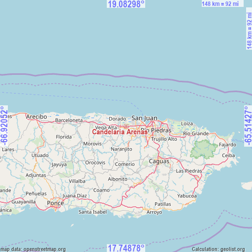 Candelaria Arenas on map