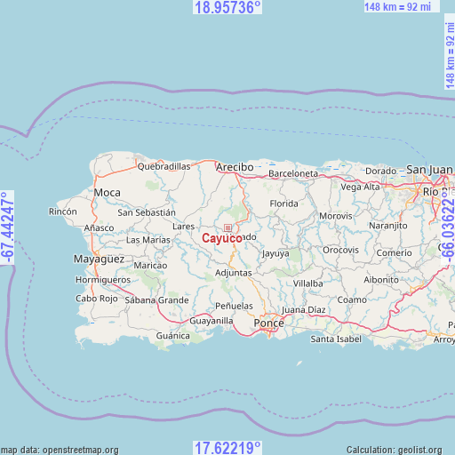 Cayuco on map